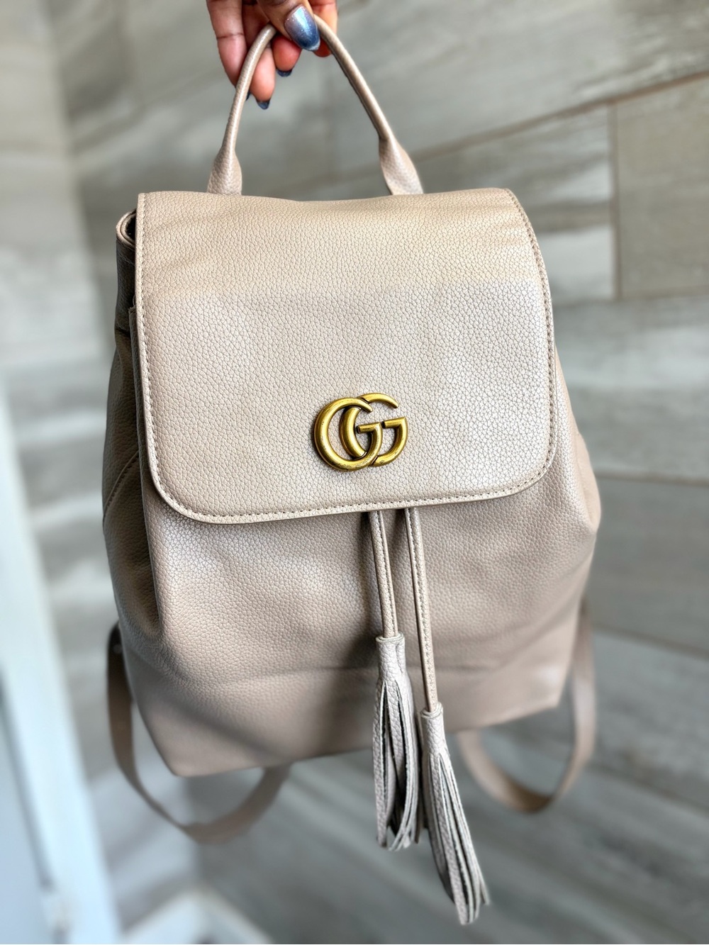 GG Marmont Drawstring Tassel Backpack